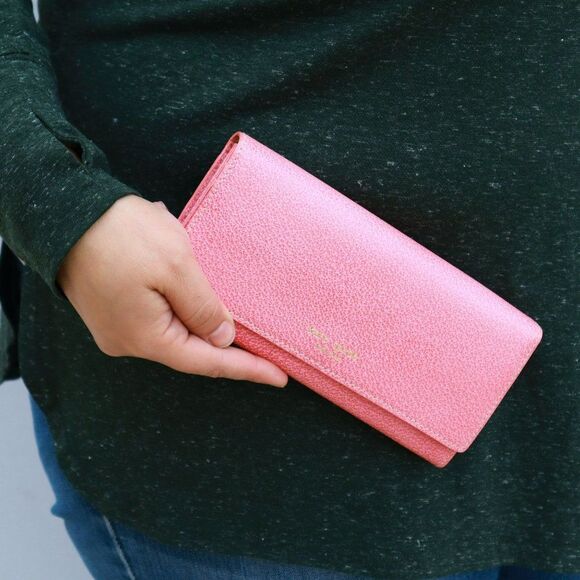 NEW Kate Spade Boarskin Slim Envelope Wallet in BLUSH - Picture 1 of 12